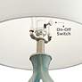 360 Lighting Cirrus Vase Modern Table Lamp with Round White Marble Riser