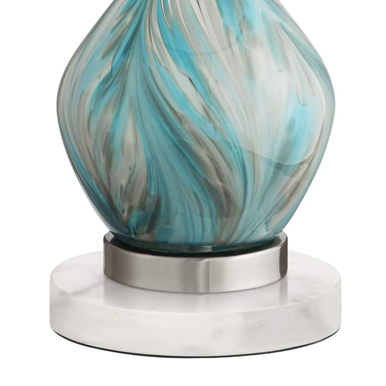 Image 5 360 Lighting Cirrus Vase Modern Table Lamp with Round White Marble Riser more views