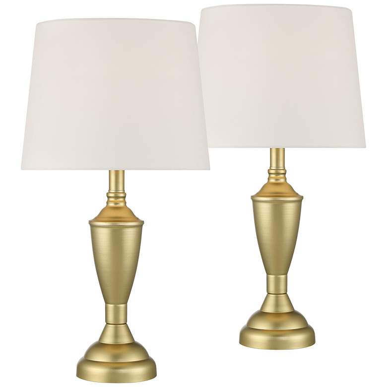 Image 2 360 Lighting Claude 22 1/4" Gold Metal Accent Table Lamps Set of 2