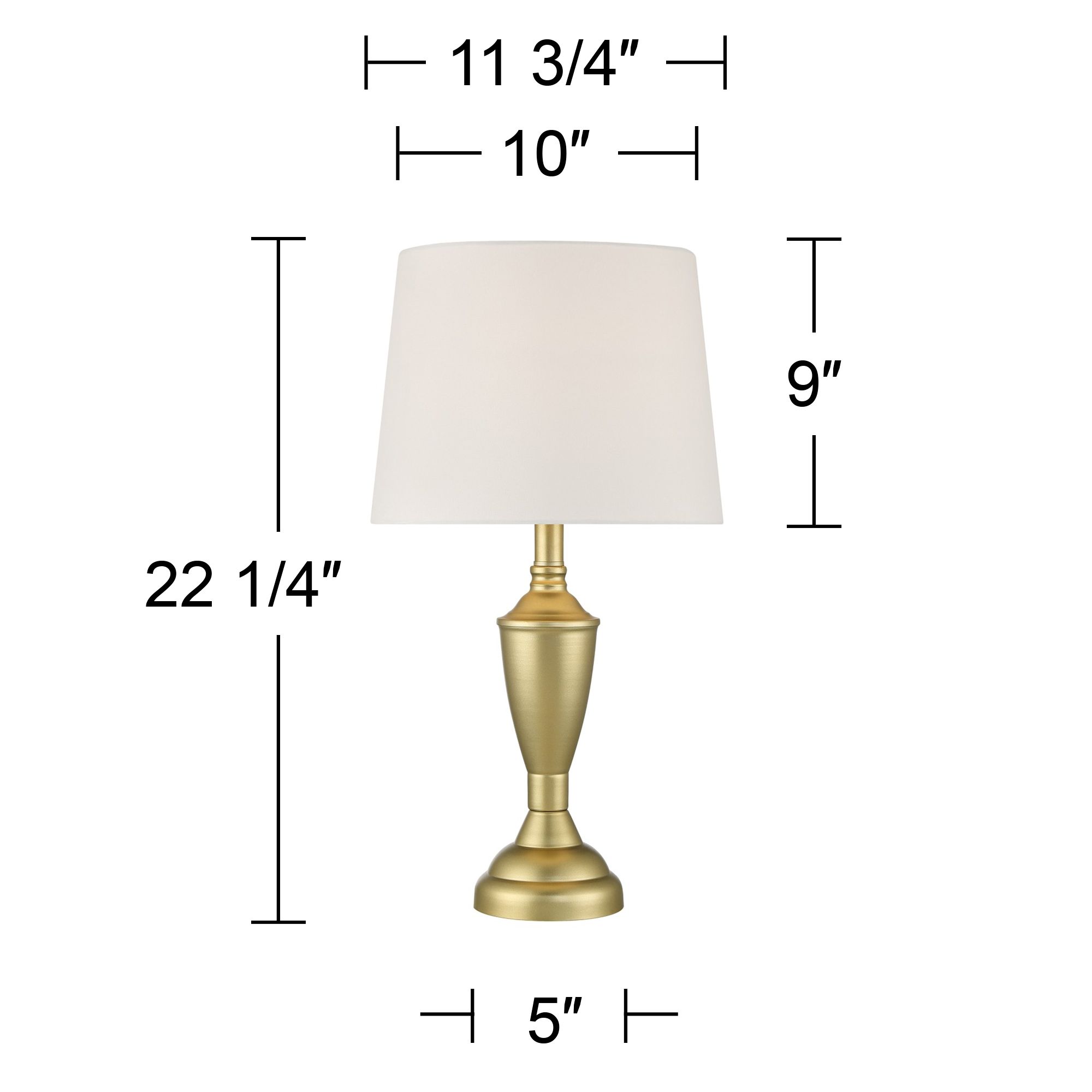 360 Lighting Claude 22 1/4" Gold Metal Accent Table Lamps Set of 2