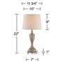 5_360 Lighting Claude 22" High Beige Accent Lamps with Acrylic Risers more views