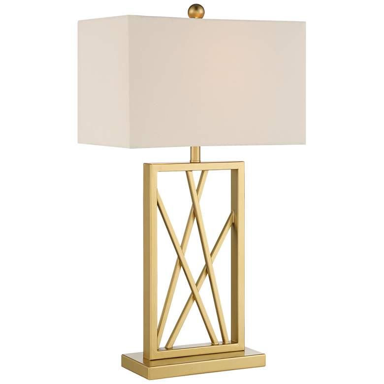 Image 2 360 Lighting Claudia 26 1/2" High Modern Square Gold Table Lamp
