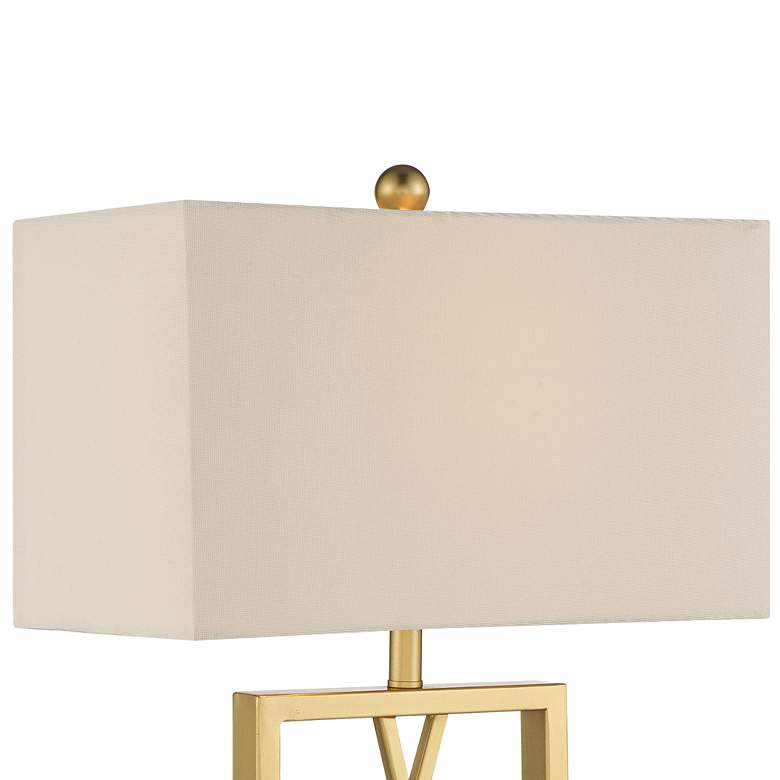 Image 3 360 Lighting Claudia 26 1/2 inch High Modern Square Gold Table Lamp more views