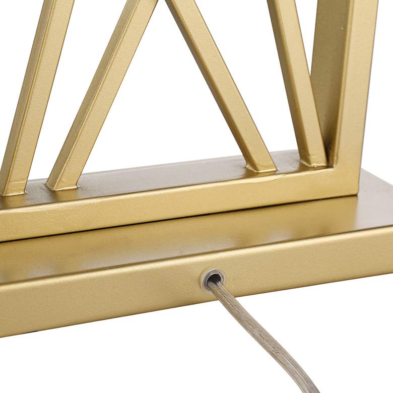 Image 6 360 Lighting Claudia 26 1/2" High Modern Square Gold Table Lamp more views