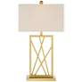 360 Lighting Claudia 26 1/2" High Modern Square Gold Table Lamp