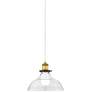 1_360 Lighting Clear Glass 8 1/2" Wide Dome Pendant Light