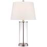 360 Lighting Clear Glass Fillable Table Lamp with USB Workstation Base