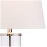 360 Lighting Clear Glass Fillable Table Lamp with USB Workstation Base