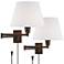 360 Lighting Clement Bronze Plug-In Swing Arm Wall Lamps Set of 2