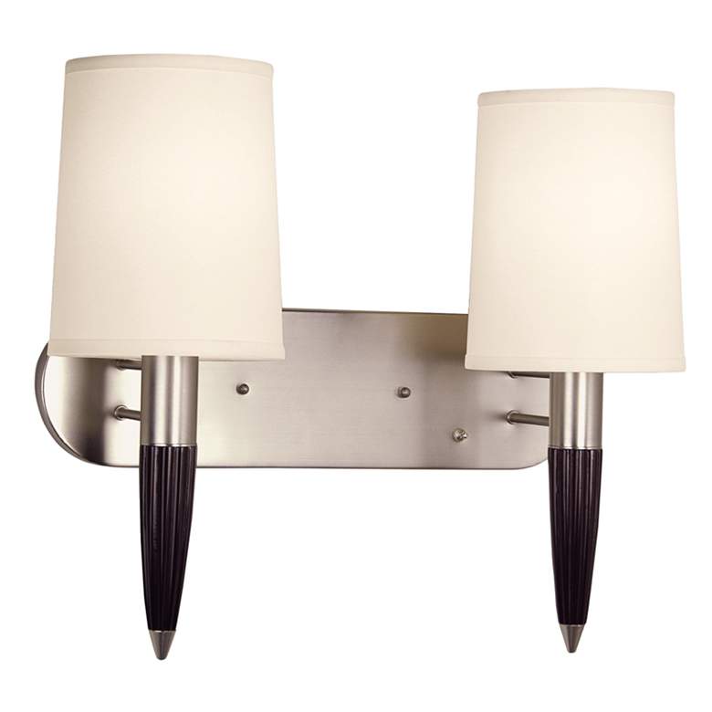 Image 1 360 Lighting Club Room 24 inch Wide Nickel and Wood Headboard Wall Light