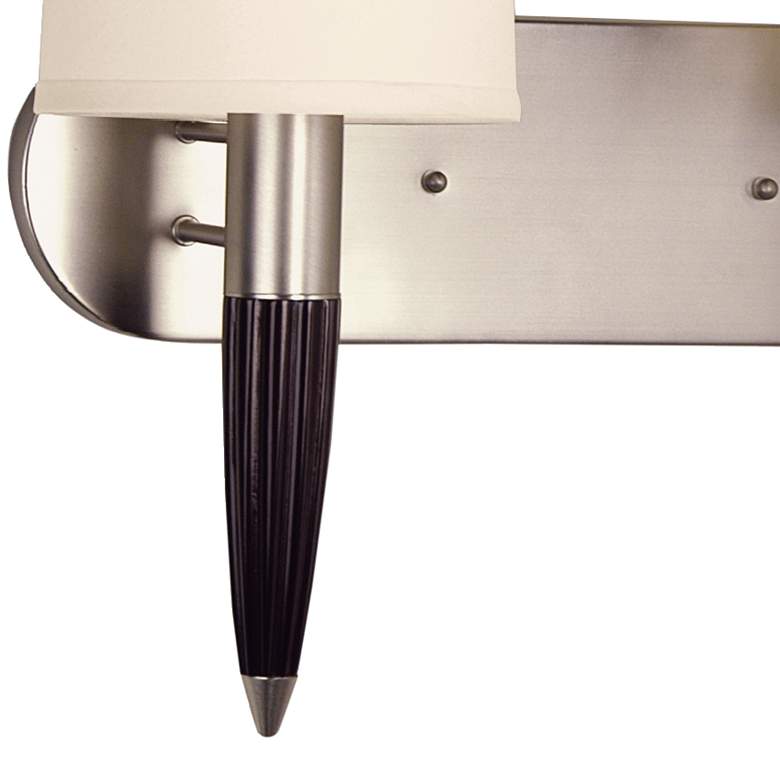 Image 3 360 Lighting Club Room 24" Wide Nickel and Wood Headboard Wall Light more views