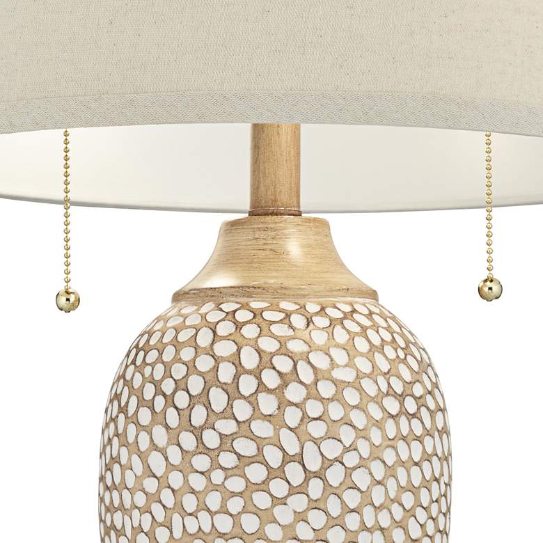 Image 5 360 Lighting Cody 24 1/2 inch Textured Pebble Beige Table Lamps Set of 2 more views
