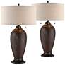 2_360 Lighting Cody 26" Bronze Table Lamps Set of 2 with Smart Sockets