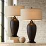 1_360 Lighting Cody 26" Bronze Table Lamps Set of 2 with Smart Sockets