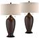 360 Lighting Cody 26" Hammered Oiled Bronze Table Lamp Set of 2