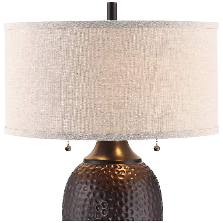 Image 3 360 Lighting Cody 26 inch Hammered Oiled Bronze Table Lamp Set of 2 more views