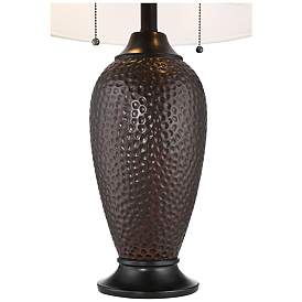 Image4 of 360 Lighting Cody 26" Hammered Oiled Bronze Table Lamp Set of 2 more views