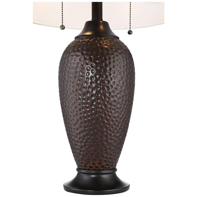 Image 4 360 Lighting Cody 26 inch Hammered Oiled Bronze Table Lamp Set of 2 more views