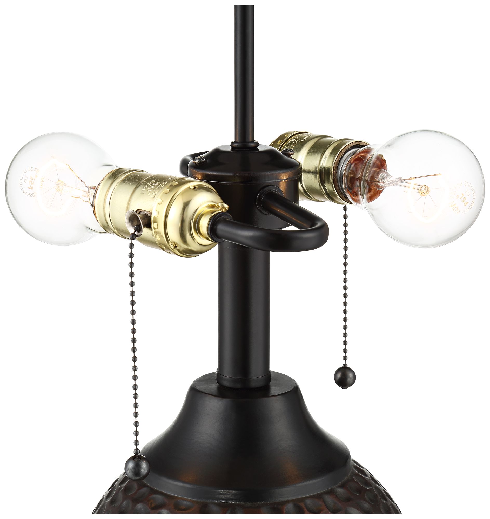 Watch A Video About the Cody Hammered Oiled Bronze Table Lamp Set