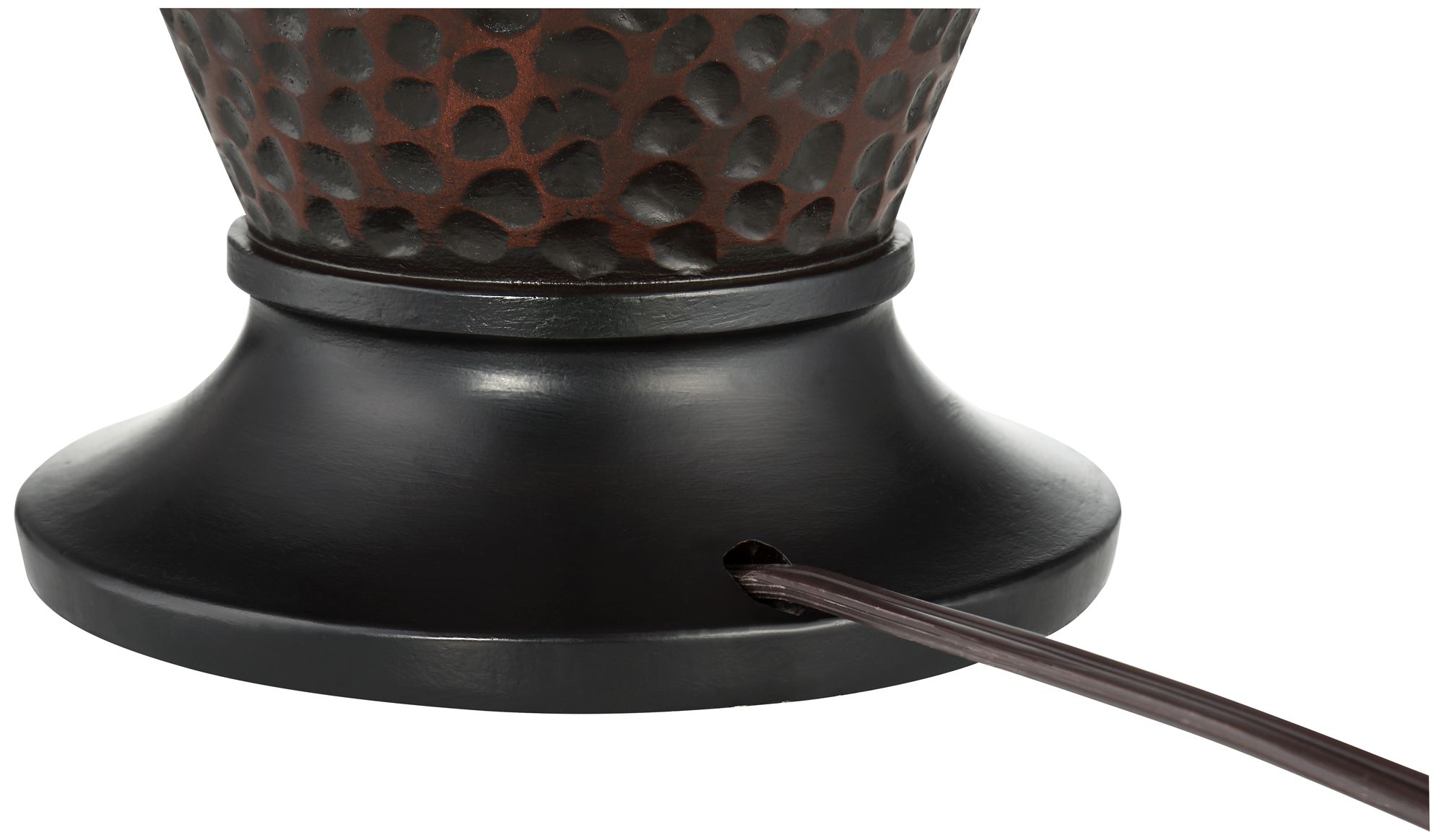 Watch A Video About the Cody Hammered Oiled Bronze Table Lamp Set