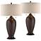 360 Lighting Cody 26" Hammered Oiled Bronze Table Lamps Set of 2