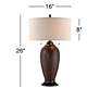 Watch A Video About the Cody Hammered Oiled Bronze Table Lamp Set