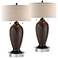 360 Lighting Cody 27 1/2" Bronze Table Lamps Set with Acrylic Risers