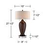 5_360 Lighting Cody 27 1/2" Bronze Table Lamps Set with Acrylic Risers more views