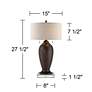5_360 Lighting Cody 27 1/2" Hammered Bronze Table Lamps with Risers more views