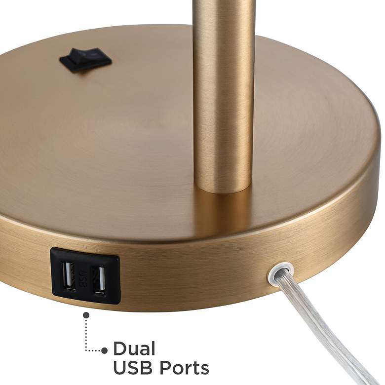Image 5 360 Lighting Colborne 28" Black Gold Mid-Century Modern USB Desk Lamp more views