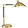 360 Lighting Colborne 28" Leather Wrap Brass Mid-Century Desk Lamp