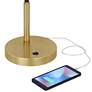 3_360 Lighting Colborne 28" Leather Wrap Brass Mid-Century Desk Lamp more views