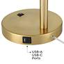 5_360 Lighting Colborne 28" Leather Wrap Brass Mid-Century Desk Lamp more views