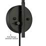 360 Lighting Colborne Black Finish Plug-In Swing Arm Modern Wall Lamp