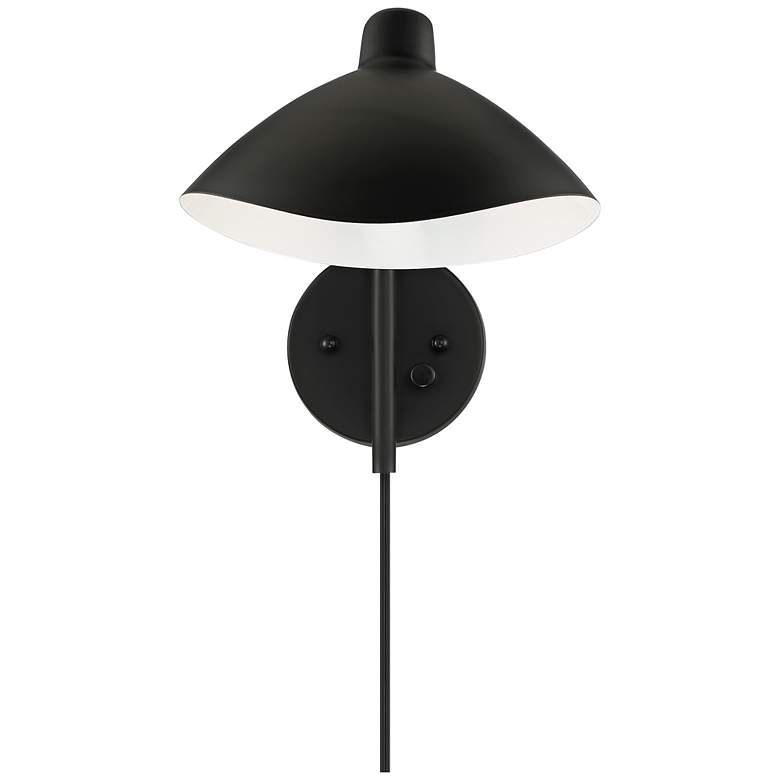 Image 5 360 Lighting Colborne Black Finish Plug-In Swing Arm Modern Wall Lamp more views