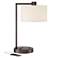 360 Lighting Colby 21" High Bronze Desk Lamp with Outlet and USB Port