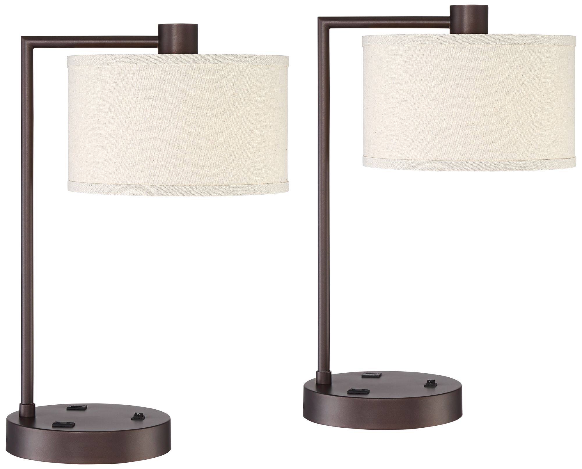 Colby bronze finish desk lamp hot sale with outlet and usb port