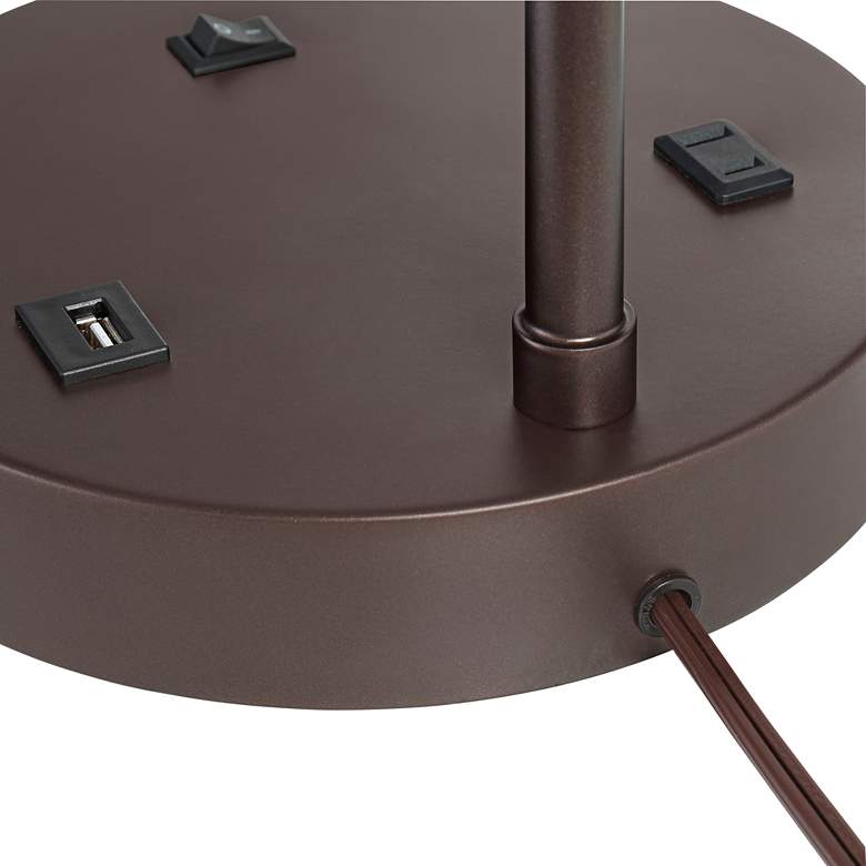 Image 6 360 Lighting Colby Bronze Outlet USB Lamps Set of 2 with Smart Sockets more views
