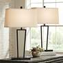 2_360 Lighting Cole 27" High Black Metal USB Table Lamps Set of 2