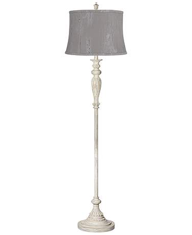 360 Lighting Colonnade 60" High Antique White and Gray Floor Lamp