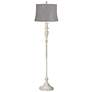 1_360 Lighting Colonnade 60" High Antique White and Gray Floor Lamp