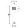 6_360 Lighting Colonnade 60" High Antique White and Gray Floor Lamp more views