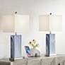 1_360 Lighting Connie 25" Blue USB Table Lamps with Dimmers Set of 2