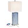 3_360 Lighting Connie 25" Blue USB Table Lamps with Dimmers Set of 2 more views