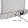 7_360 Lighting Connie 25" White Faux Marble USB Table Lamps Set of 2 more views