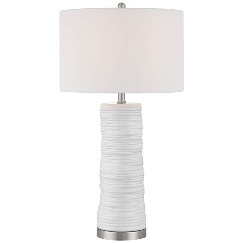 Image 1 360 Lighting Contours 27 1/2" High Modern White Ceramic Table Lamp