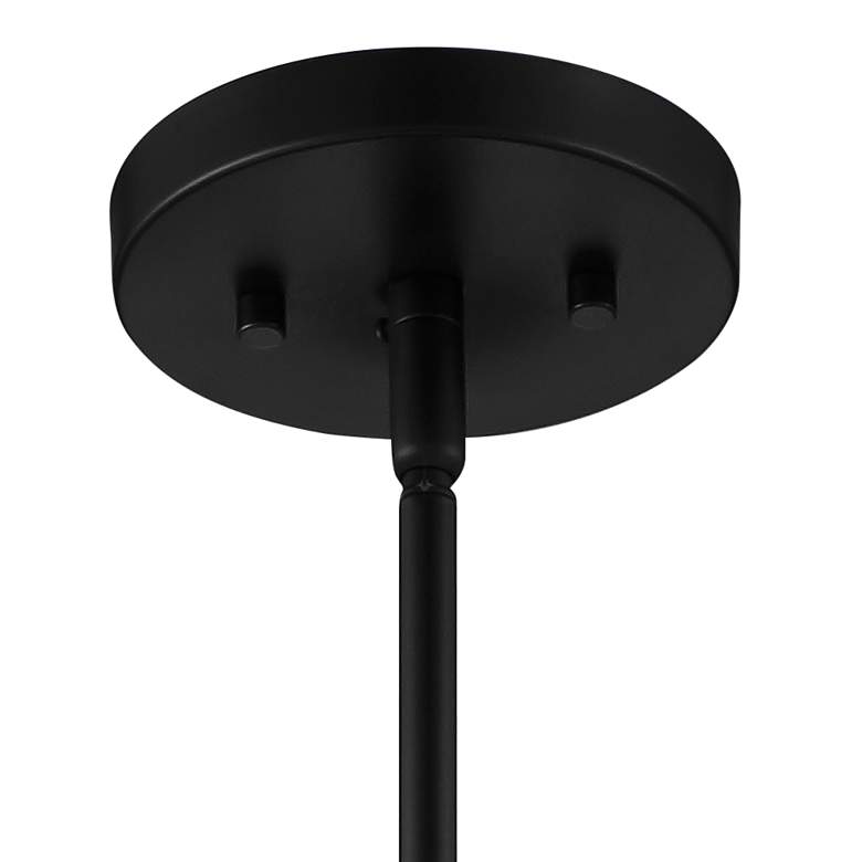 Image 4 360 Lighting Cora 11" Wide Matte Black Hammered Glass Mini Pendant more views