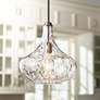 Watch A Video About the 360 Lighting Cora Modern Nickel and Textured Glass Pendant