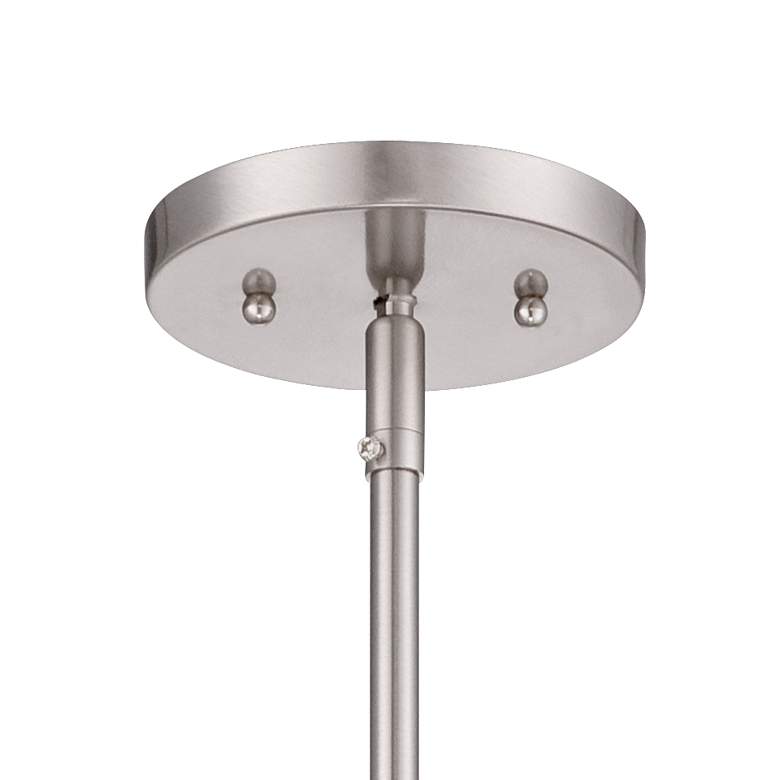 Image 5 360 Lighting Cora 11" Wide Modern Nickel and Textured Glass Pendant more views