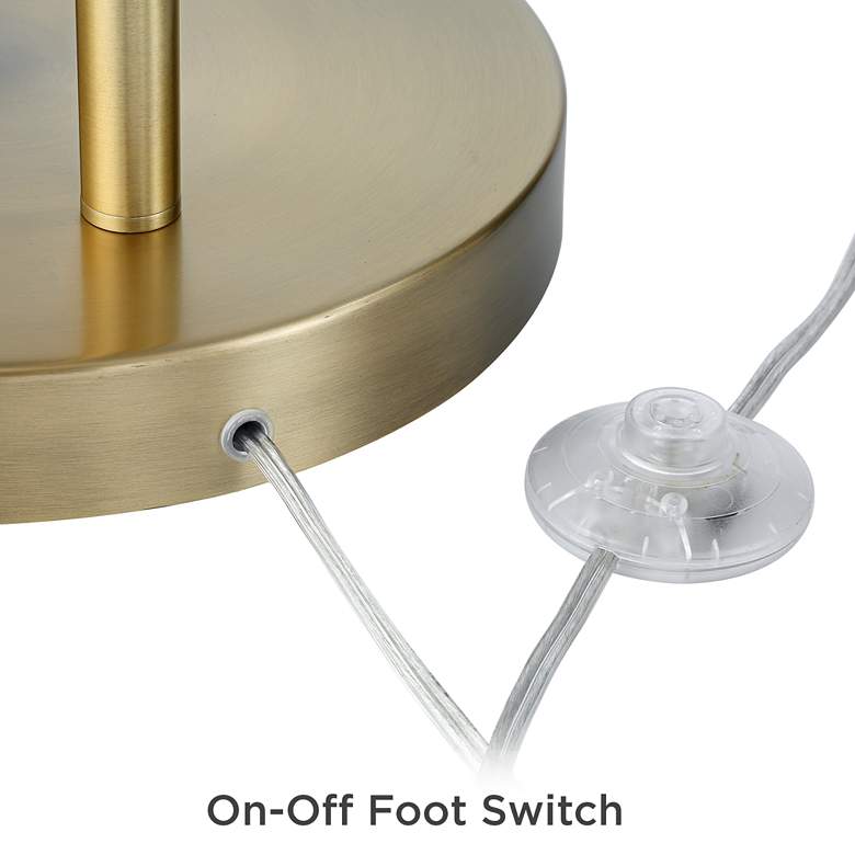 Image 5 360 Lighting Cora 72" Brass Metal Arc Floor Lamp with Smart Socket more views